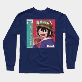 Vaporwave aesthetic anime girl Long Sleeve T-Shirt